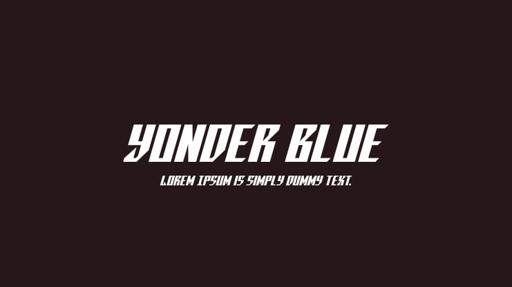 Yonder Blue Font Family