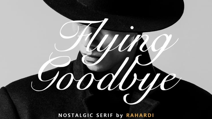 Flying Goodbye fonts Font