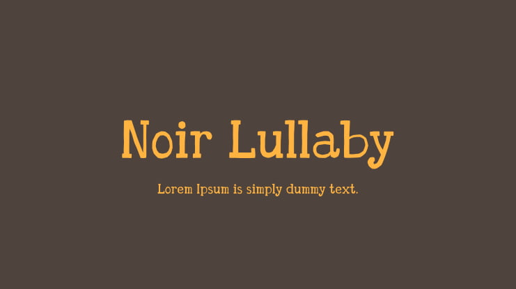 Noir Lullaby Font Family