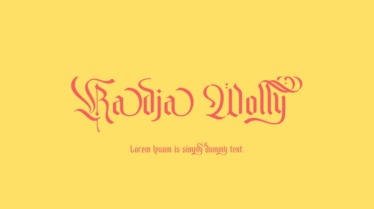 Radja Wolly Font