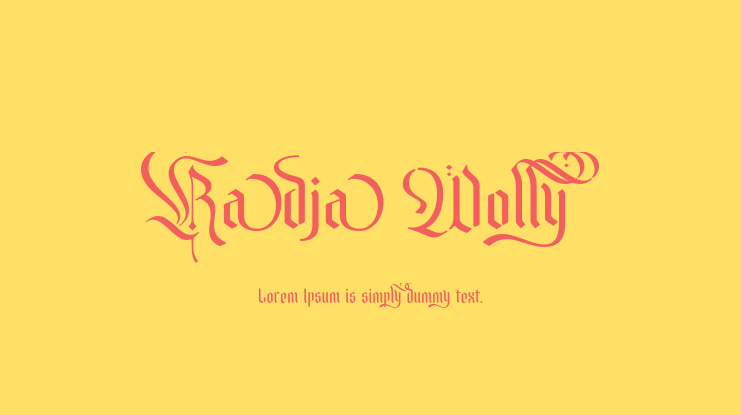 Radja Wolly Font