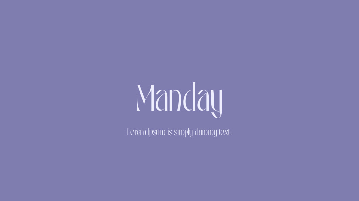 Manday Font