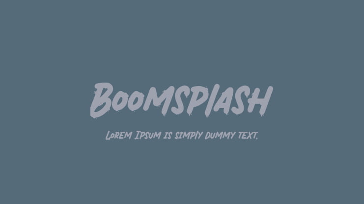 Boomsplash Font