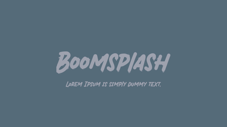 Boomsplash Font