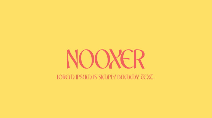 NOOXER Font