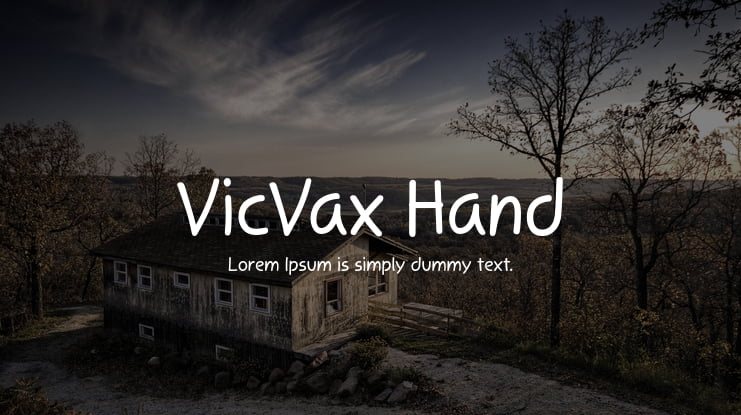 VicVax Hand Std Font