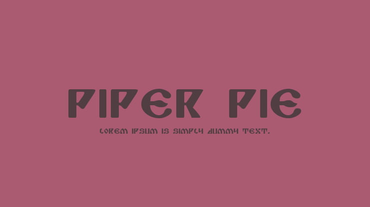 Piper Pie Font Family