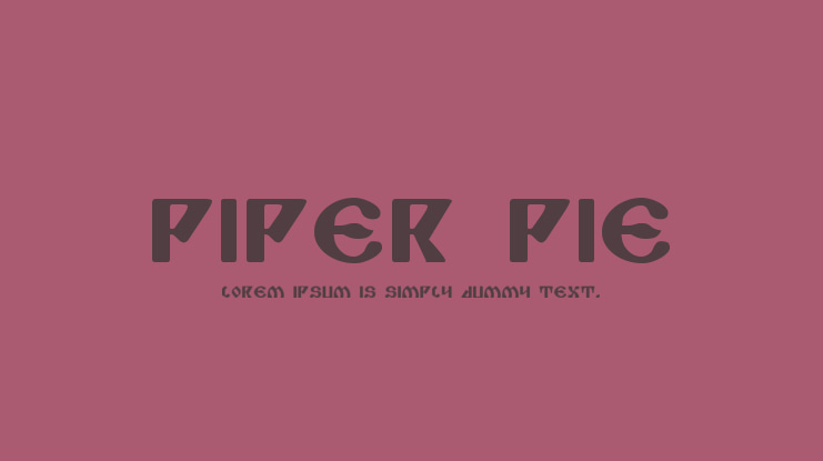 Piper Pie Font Family