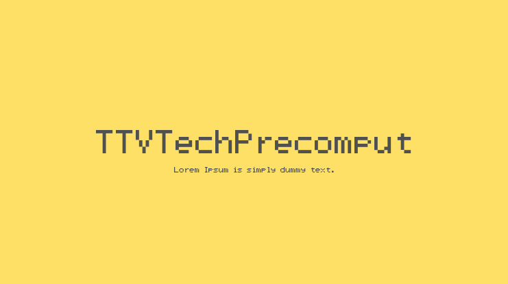 TTVTechPrecomput Font