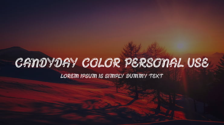 CANDYDAY COLOR PERSONAL USE Font