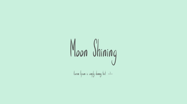 Moon Shining Font