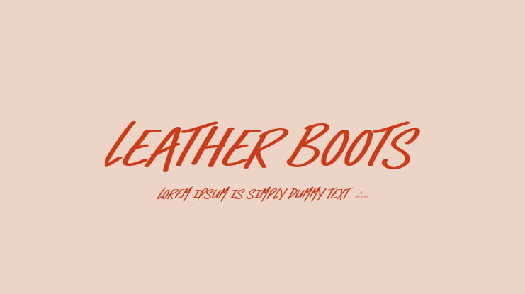 Leather Boots Font