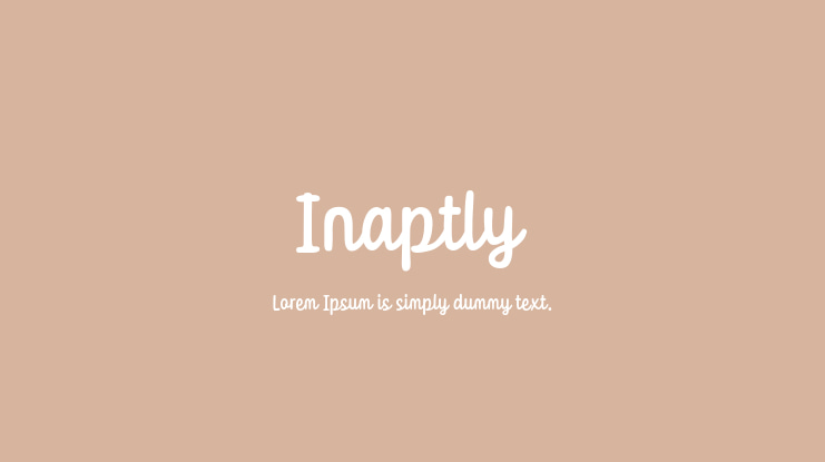 Inaptly Font