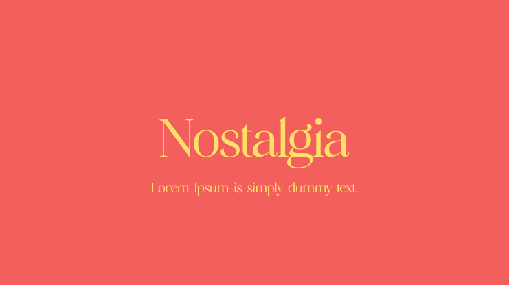 Nostalgia Font