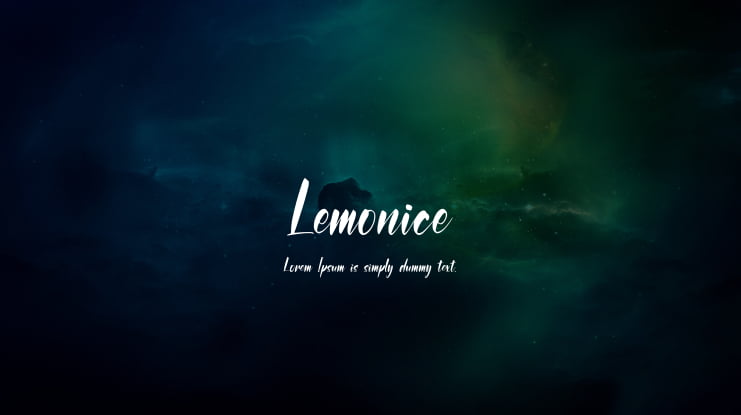 Lemonice Font