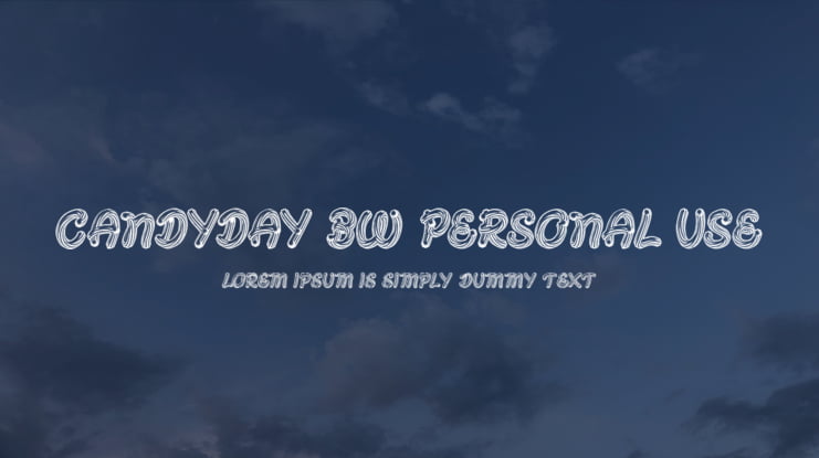 CANDYDAY BW PERSONAL USE Font