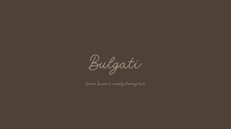 Bulgati Font