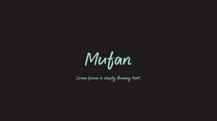 Mufan Font