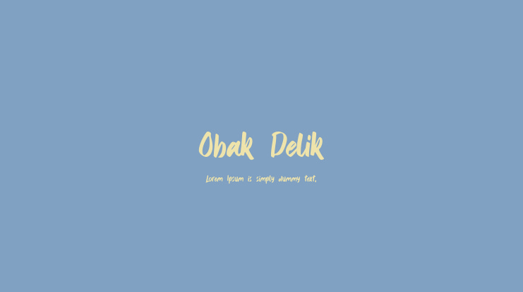 Obak Delik Font