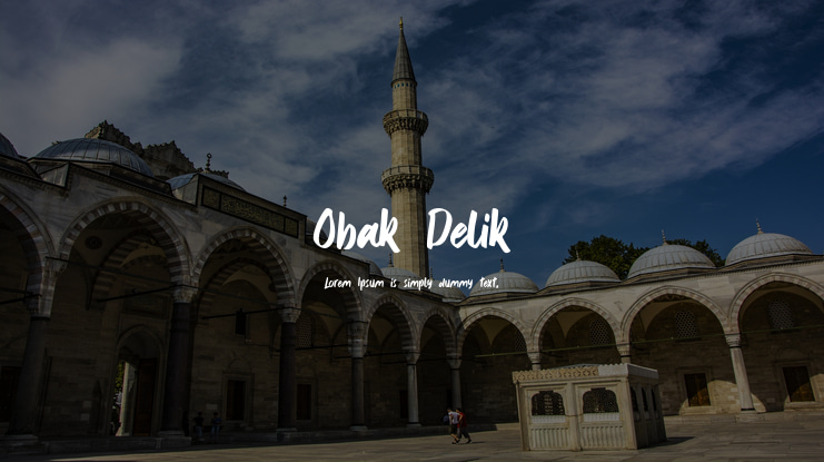 Obak Delik Font