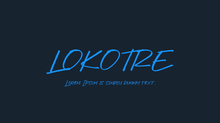 LOKOTRE Font
