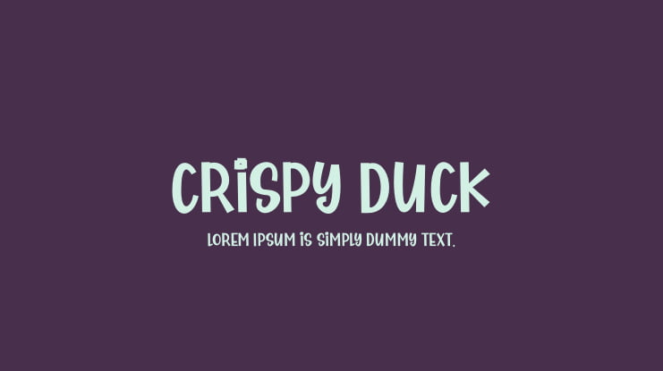 Crispy Duck Font
