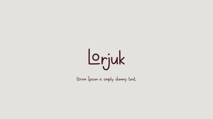 Lorjuk Font