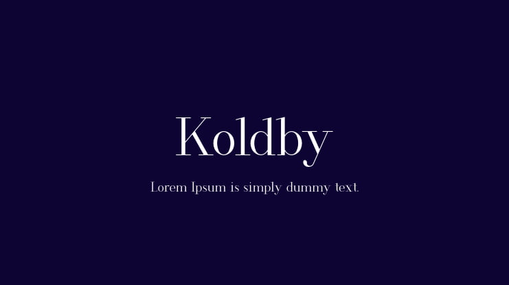 Koldby Font