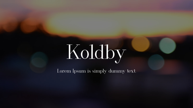 Koldby Font