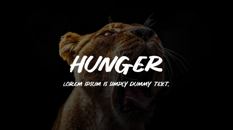 Hunger Font