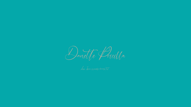 Danette Pricilla Font