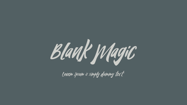 Blank Magic Font
