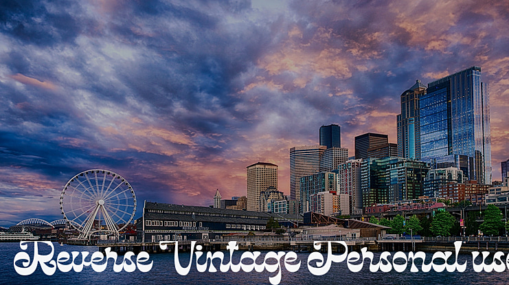 Reverse Vintage Personal use Font