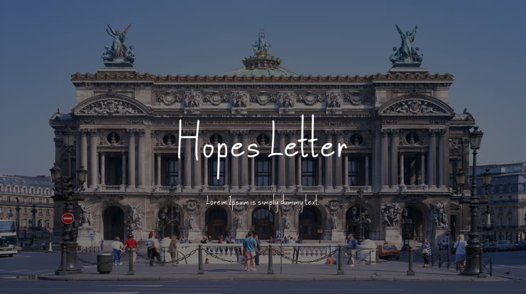 Hopes Letter Font