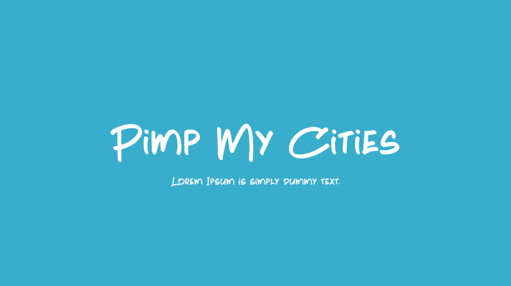 Pimp My Cities Font