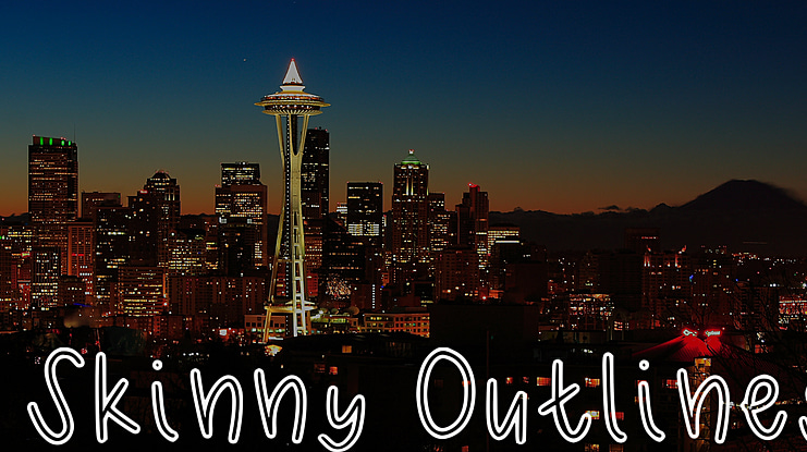 Skinny Outlines Font