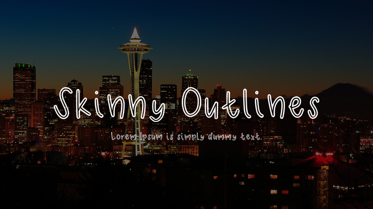 Skinny Outlines Font