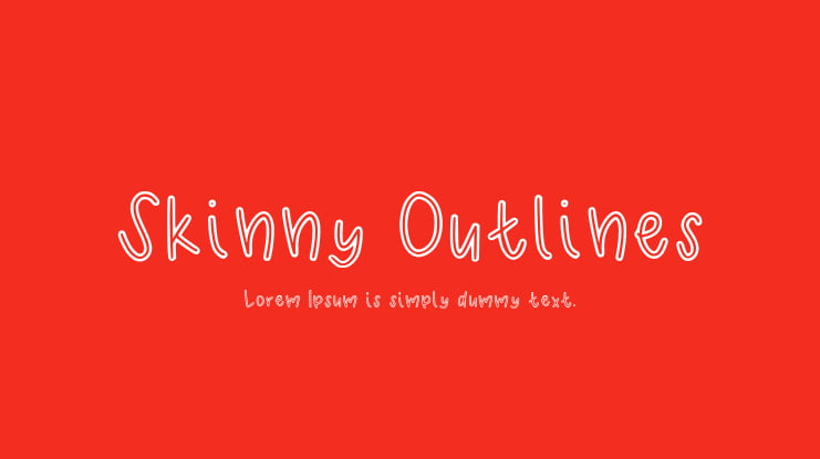 Skinny Outlines Font