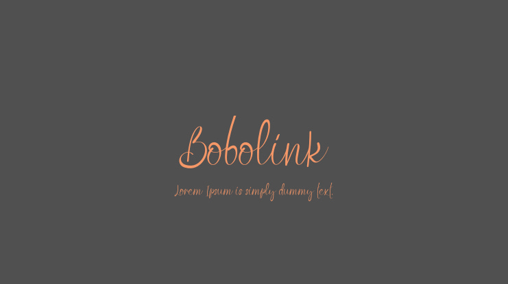 Bobolink Font