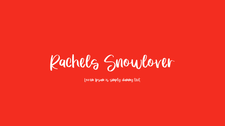 Rachels Snowlover Font