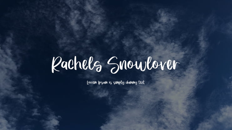 Rachels Snowlover Font