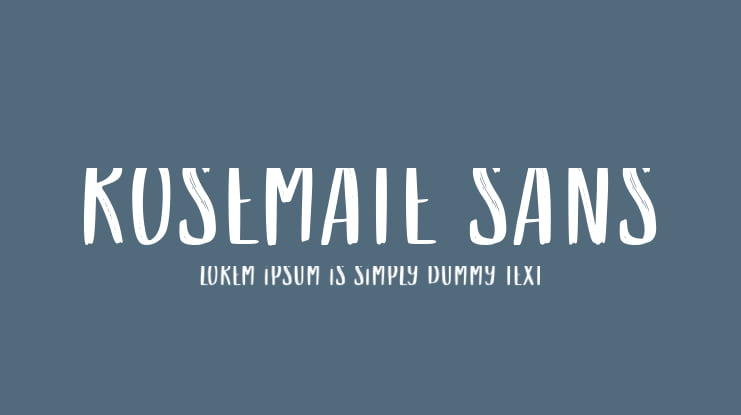 Rosemate Sans Font Family