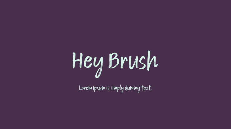 Hey Brush Font