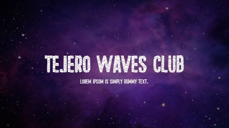 Tejero Waves Club Font
