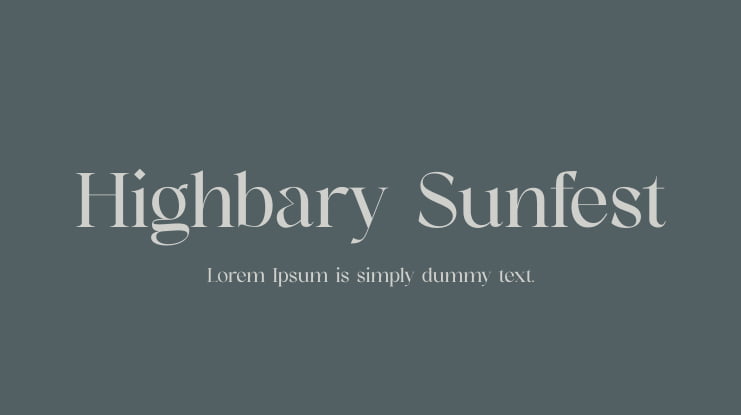 Highbary Sunfest Font