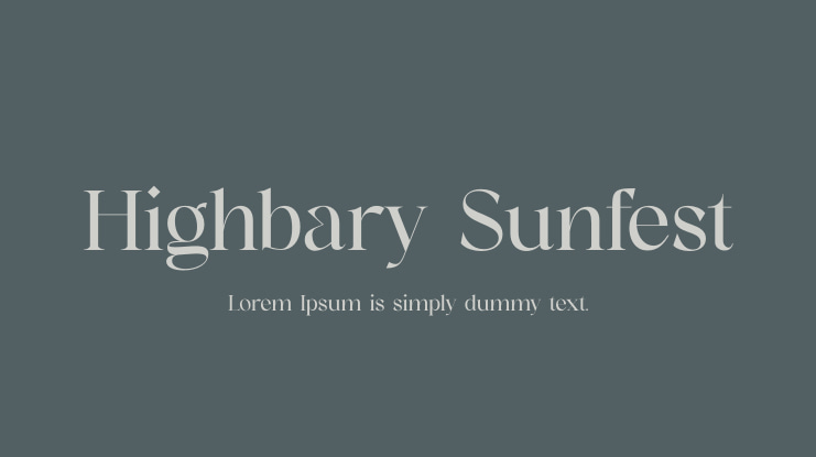 Highbary Sunfest Font