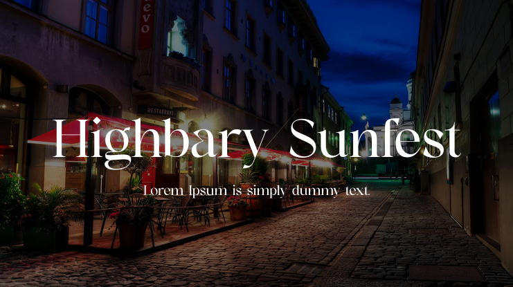 Highbary Sunfest Font