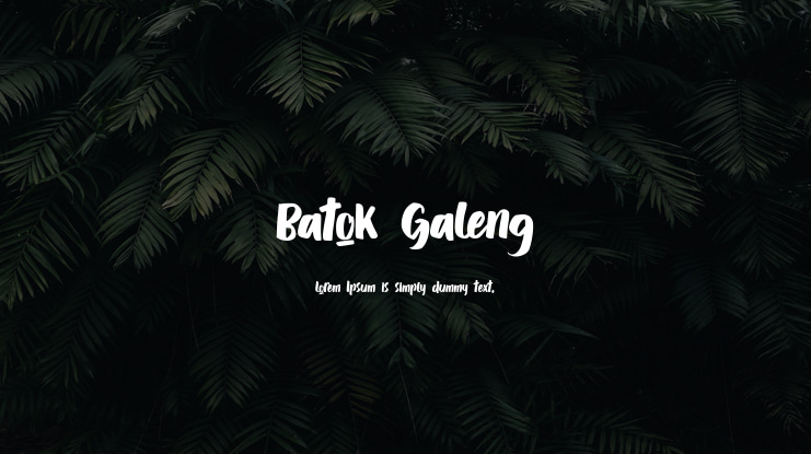 Batok Galeng Font