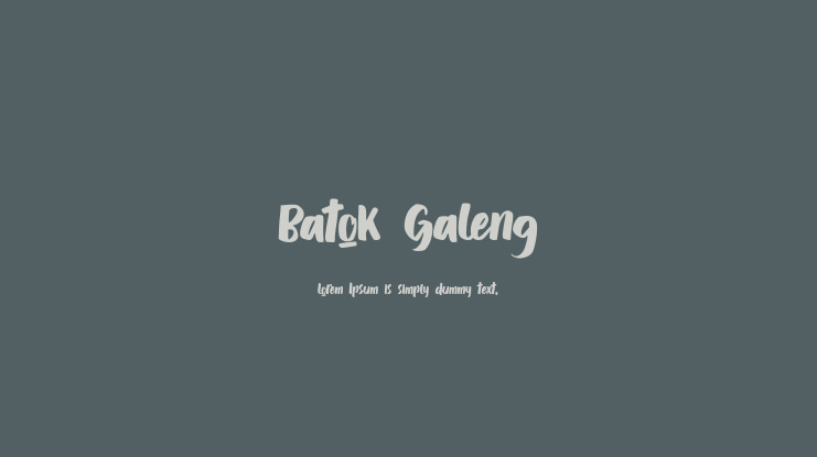 Batok Galeng Font