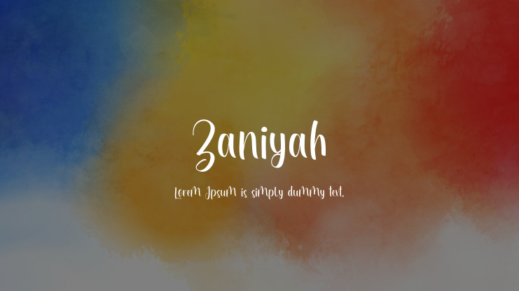 Zaniyah Font
